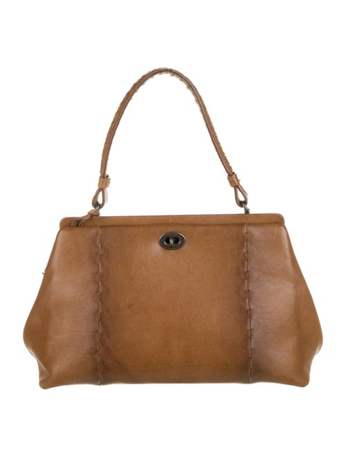 Bottega Veneta Leather Handle Bag Brown