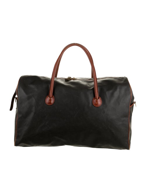 Bottega Veneta Leather-Trimmed Weekender Bag black
