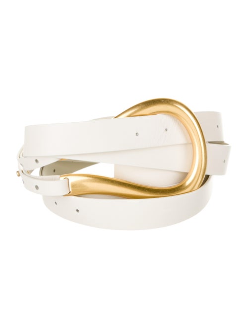 Bottega Veneta Leather Belt gold
