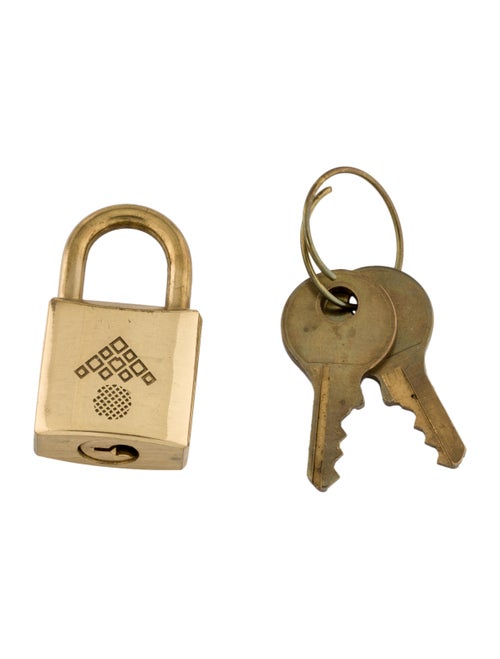 Bottega Veneta Metal Key And Lock Set gold