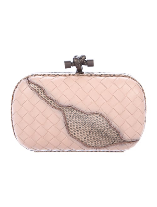 Bottega Veneta Ayers-Trimmed Box Clutch Pink