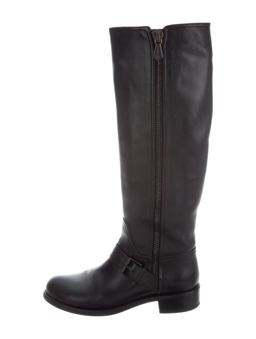 Bottega Veneta Leather Riding Boots Black