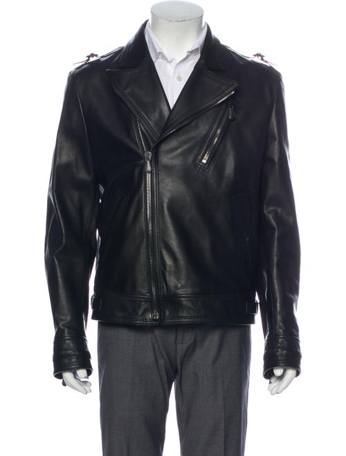 Bottega Veneta Leather Moto Jacket Black