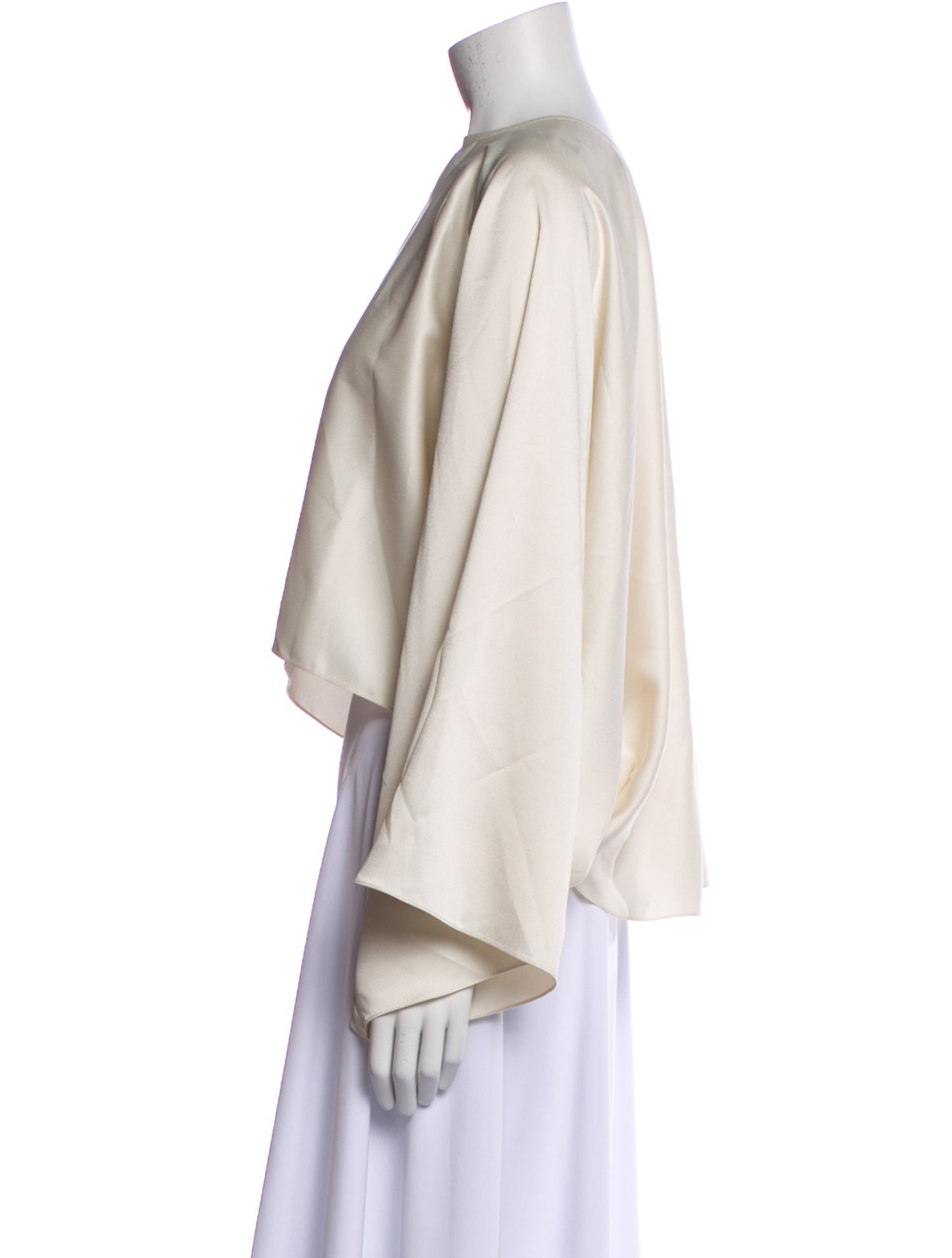 Bouguessa Bateau Neckline Long Sleeve Crop Top