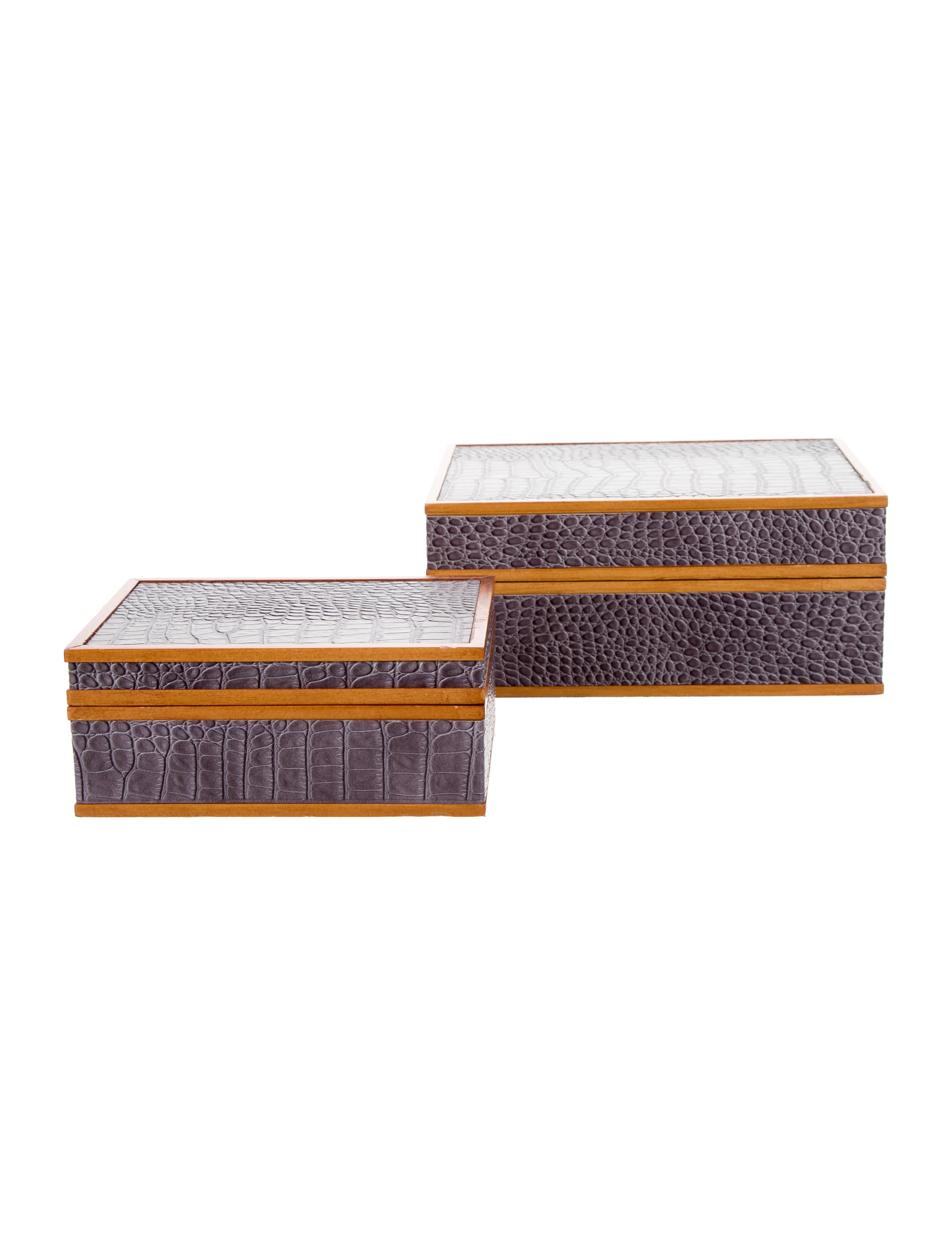 Decorative Box Embossed Leather Boxes
