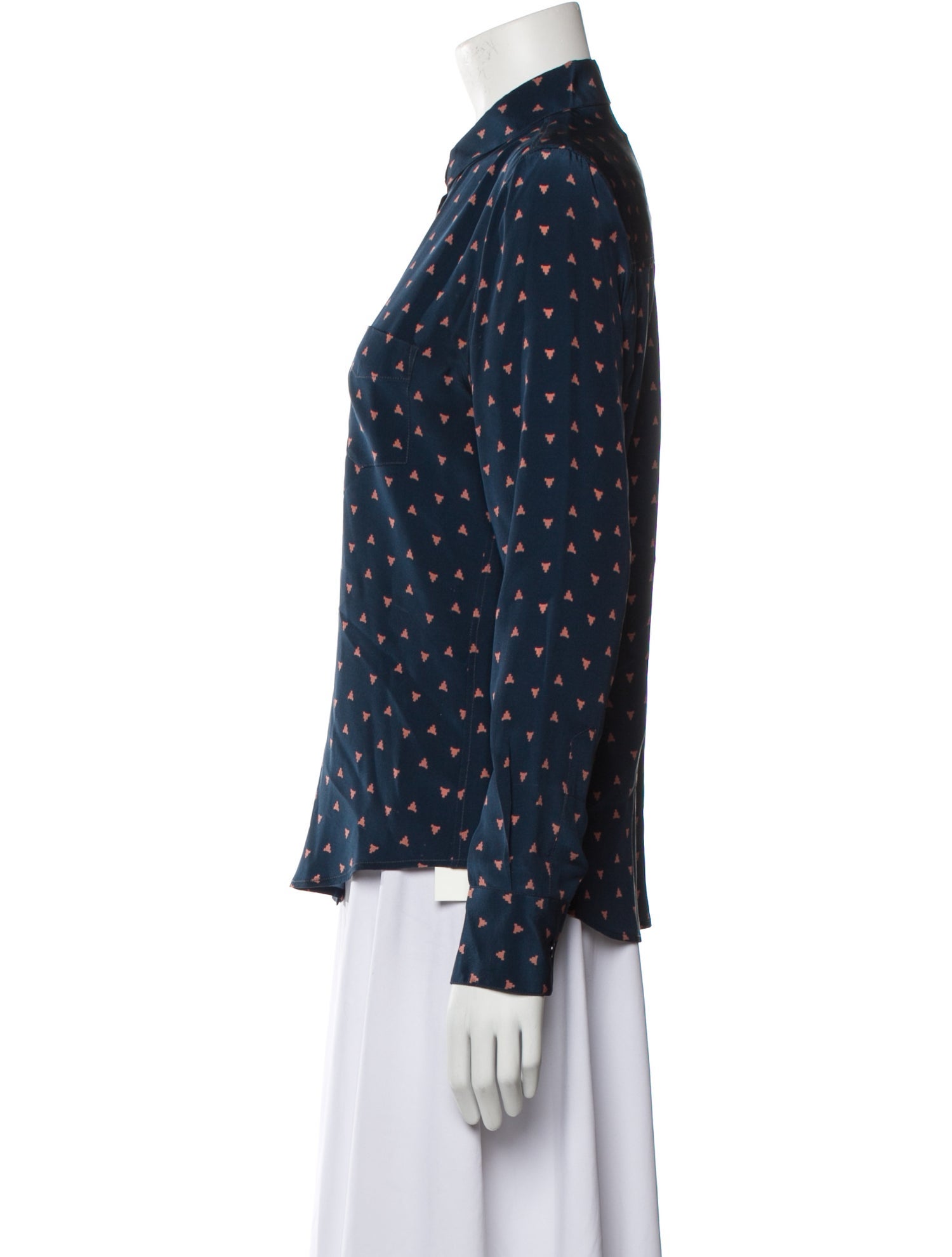 Boy. by Band of Outsiders Silk Printed Button-Up Top