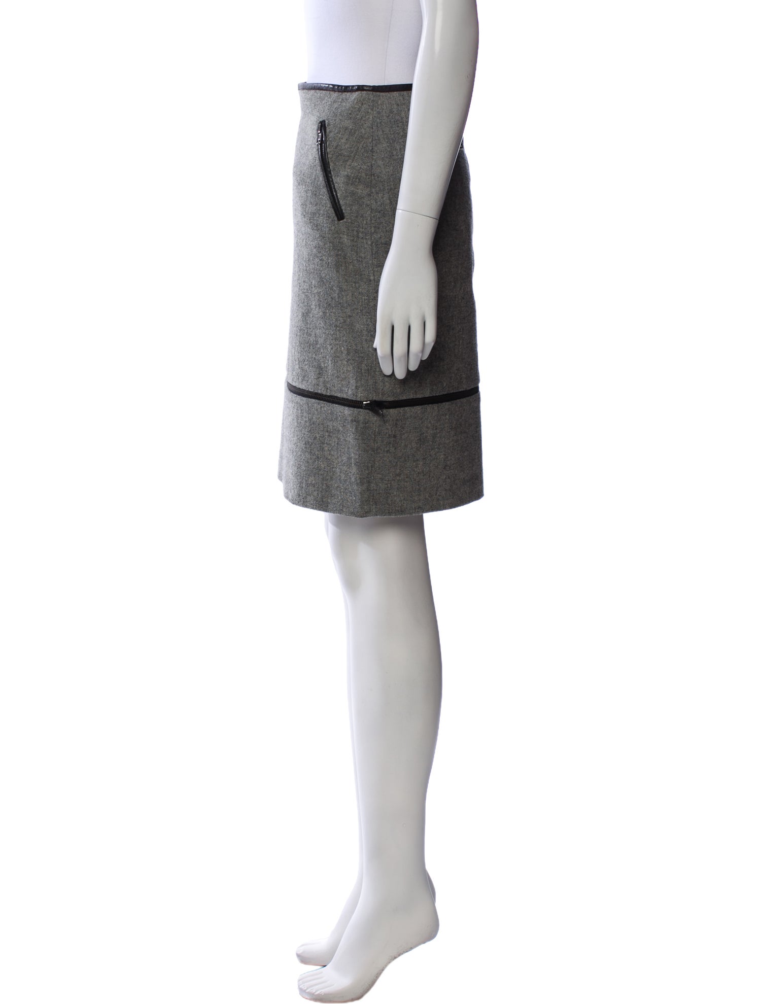 Boy. by Band of Outsiders Wool Knee-Length Skirt