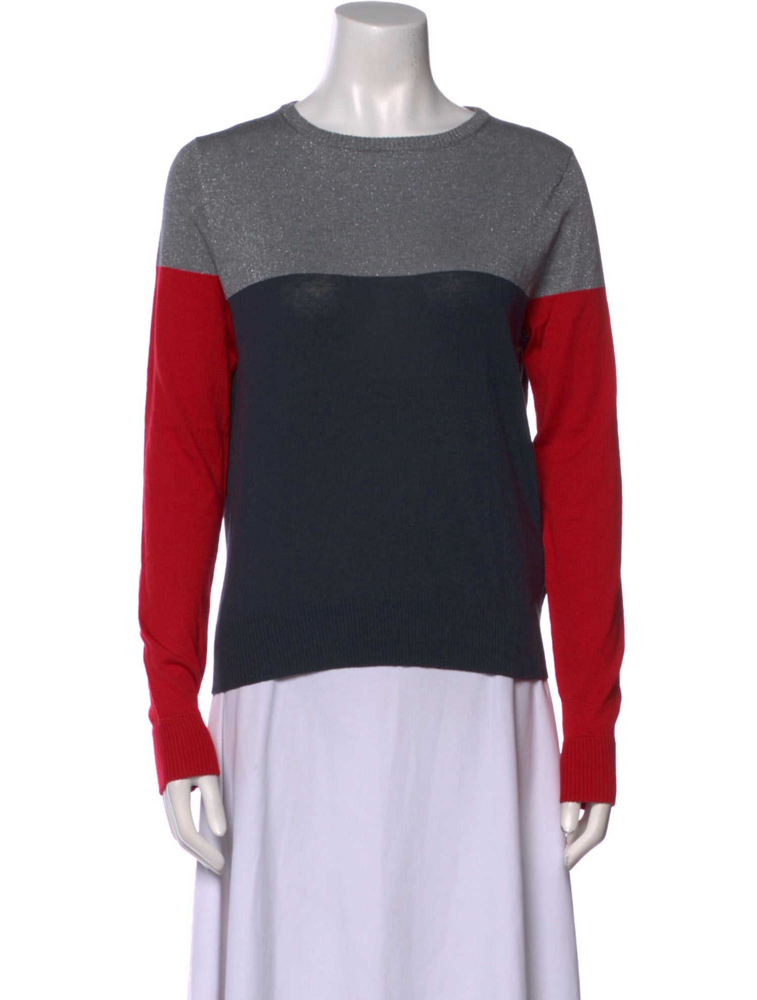 Boy. by Band of Outsiders Silk Colorblock Pattern Sweatshirt