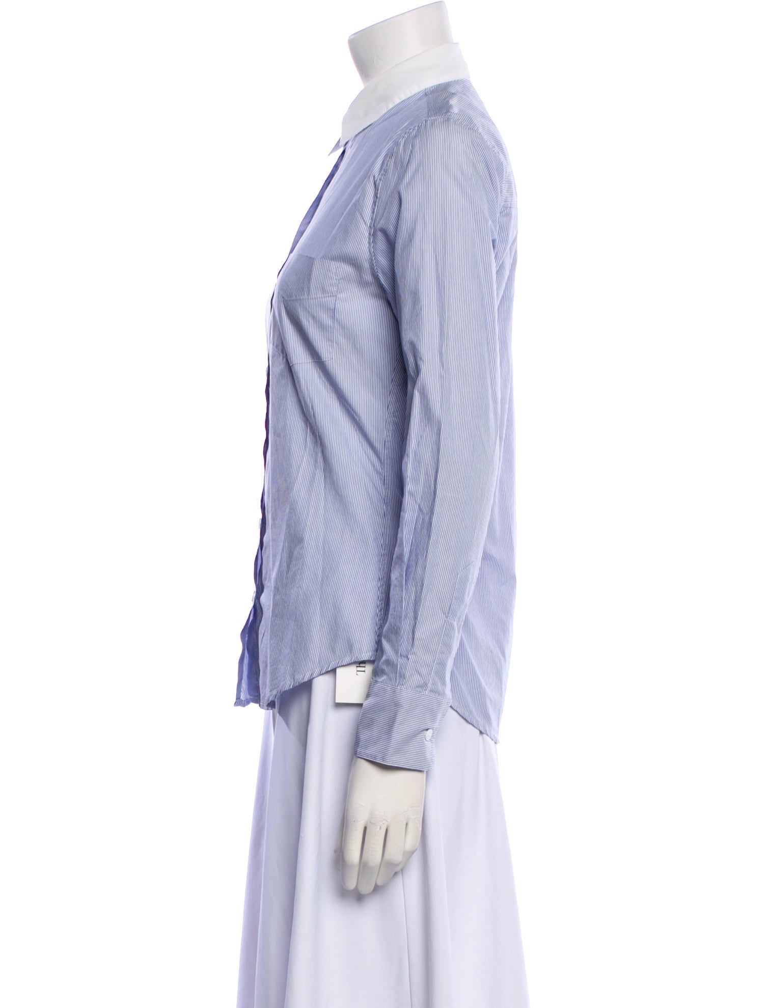 Boy. by Band of Outsiders Striped Long Sleeve Button-Up Top