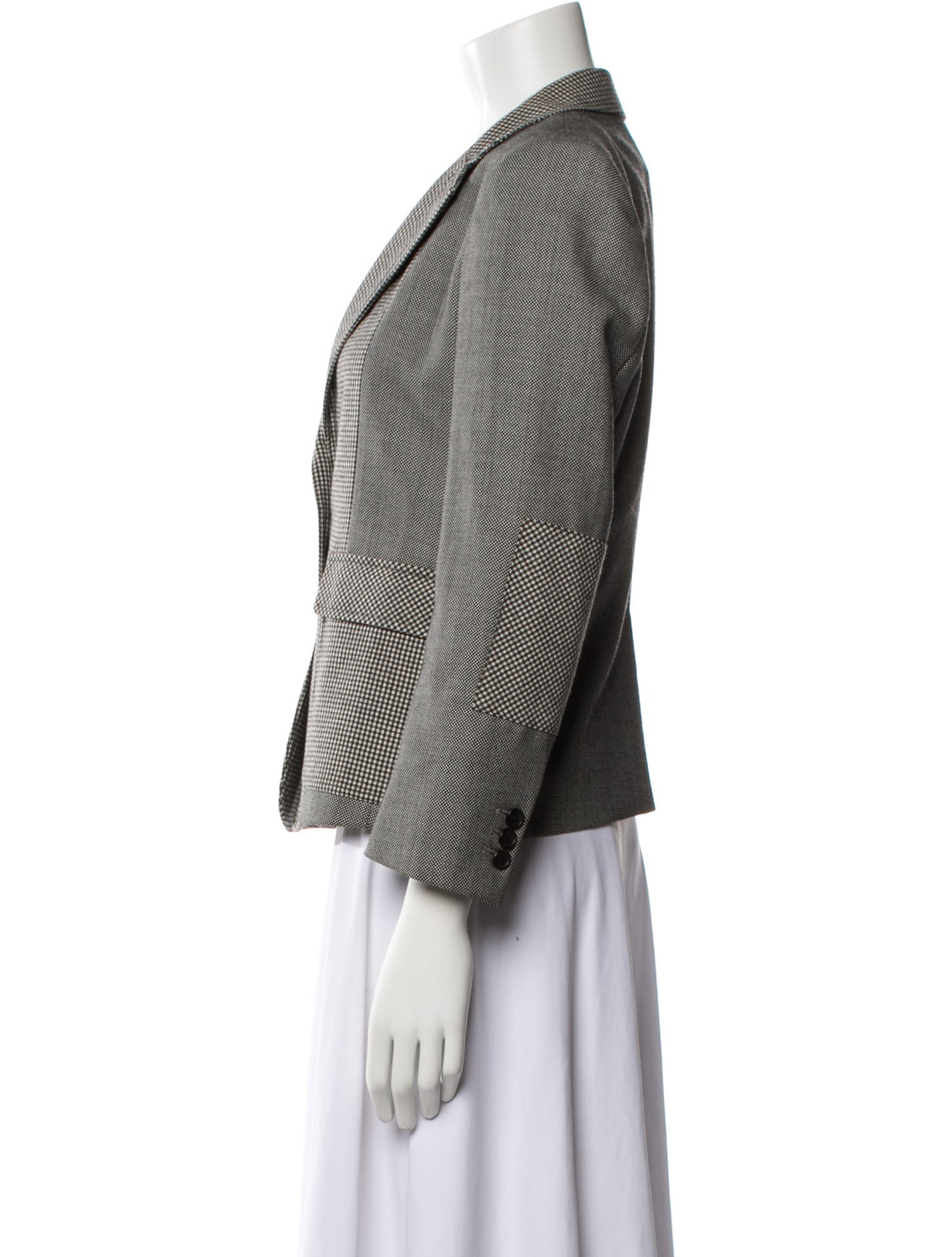 Boy. by Band of Outsiders Wool Plaid Print Blazer