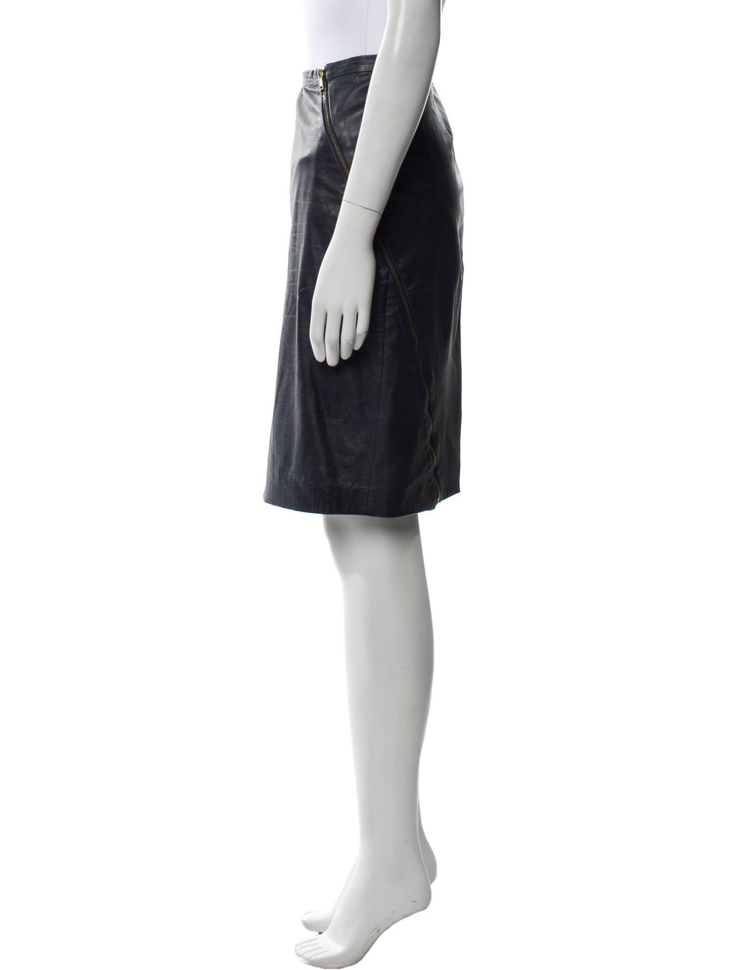 Boy. by Band of Outsiders Leather Knee-Length Skirt
