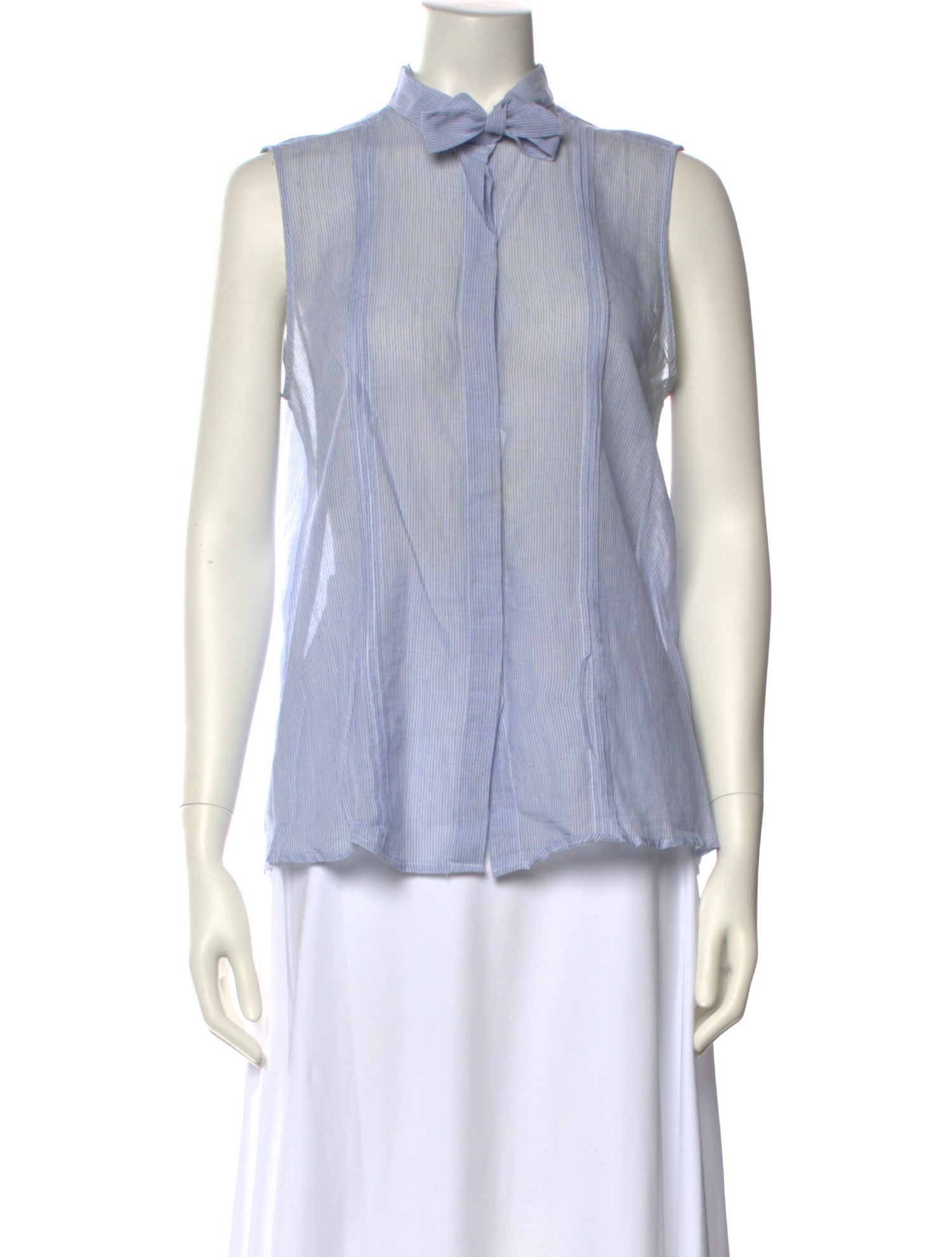 Boy. by Band of Outsiders Striped Sleeveless Button-Up Top