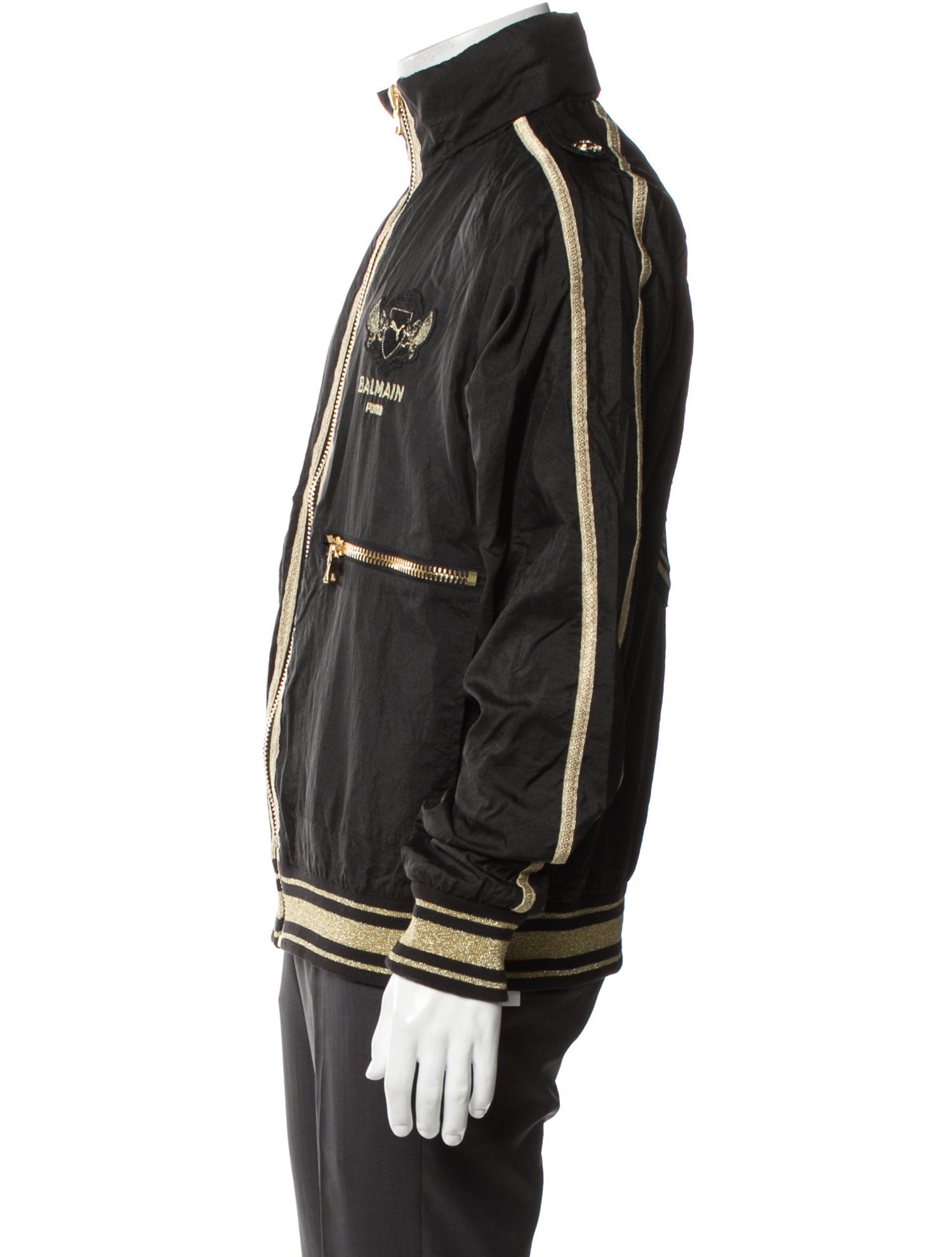 Balmain x Puma Striped Windbreaker