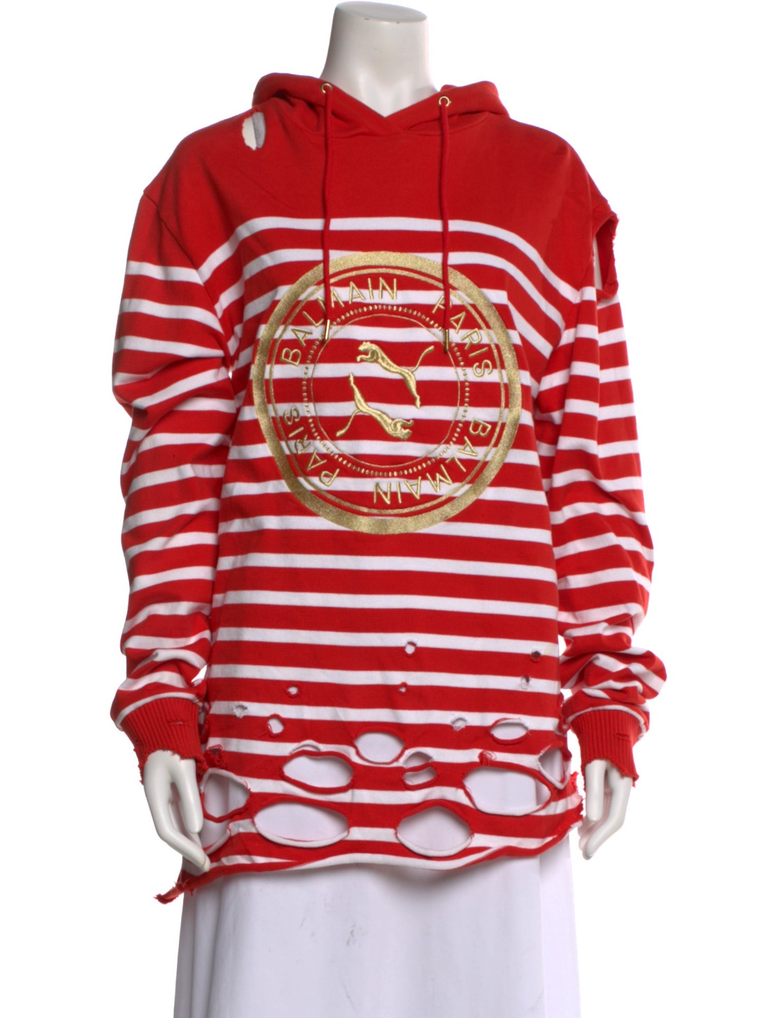 Balmain x Puma Graphic Print Crew Neck Hoodie