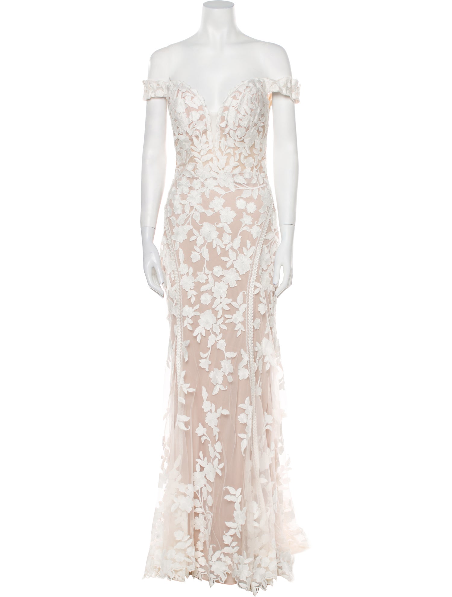 Madison James Lace Pattern Long Dress w/ Tags