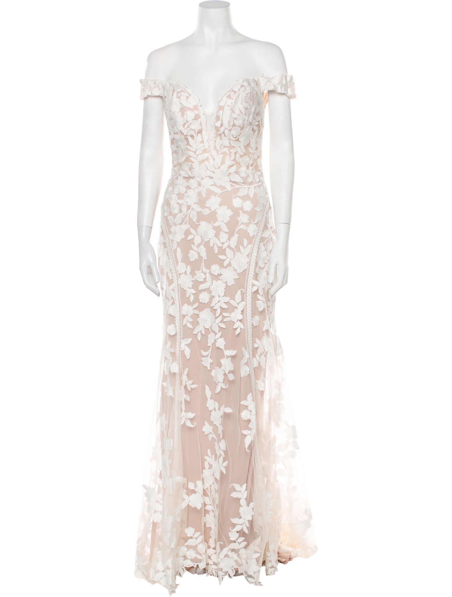 Madison James Lace Pattern Long Dress w/ Tags