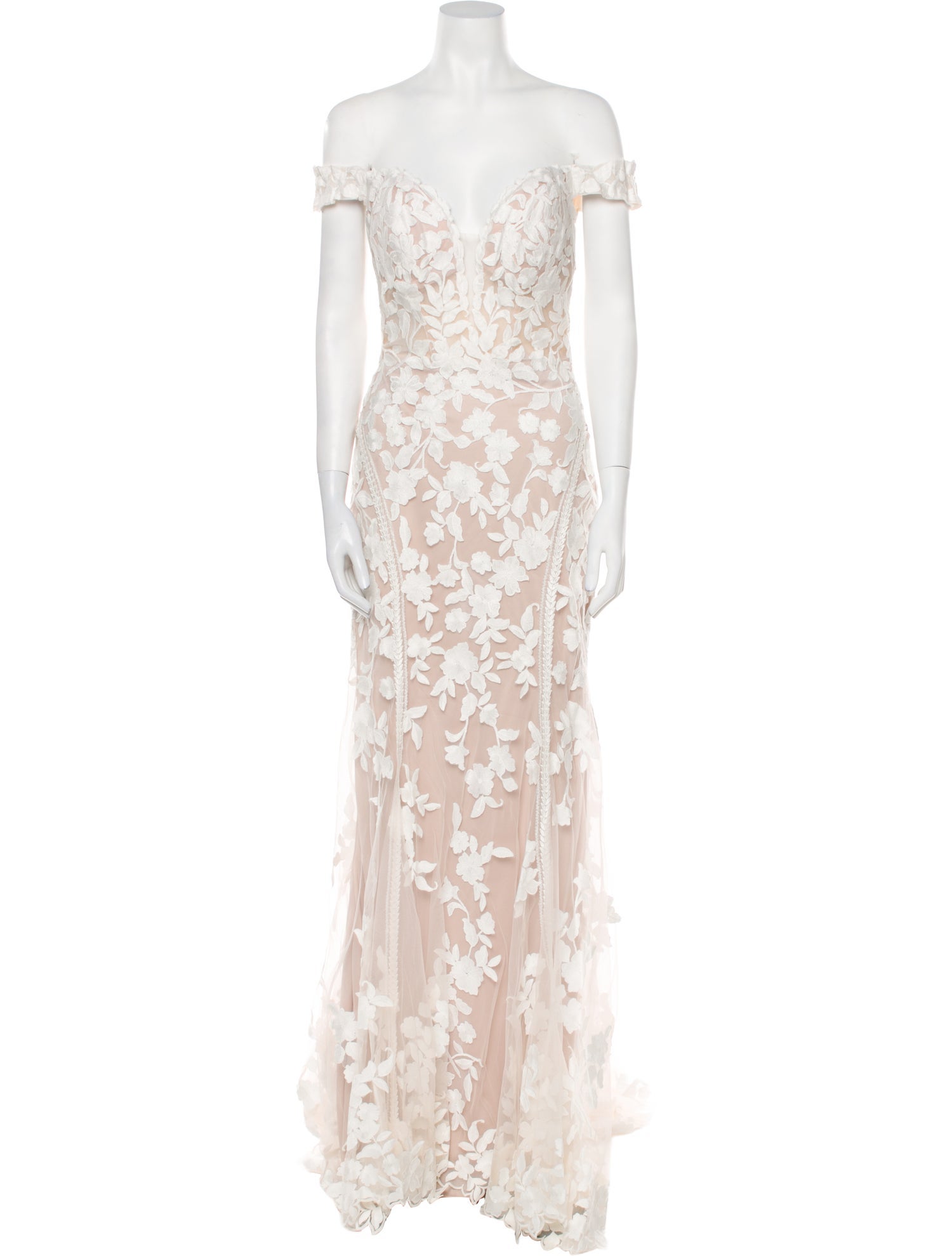 Madison James Lace Pattern Long Dress w/ Tags