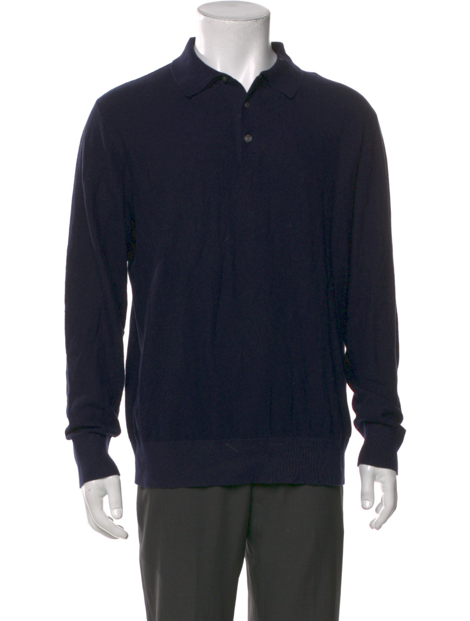 Fursac Crew Neck Long Sleeve Polo Shirt