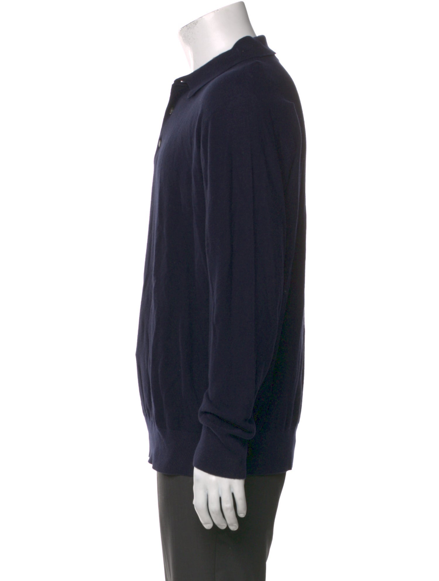 Fursac Crew Neck Long Sleeve Polo Shirt