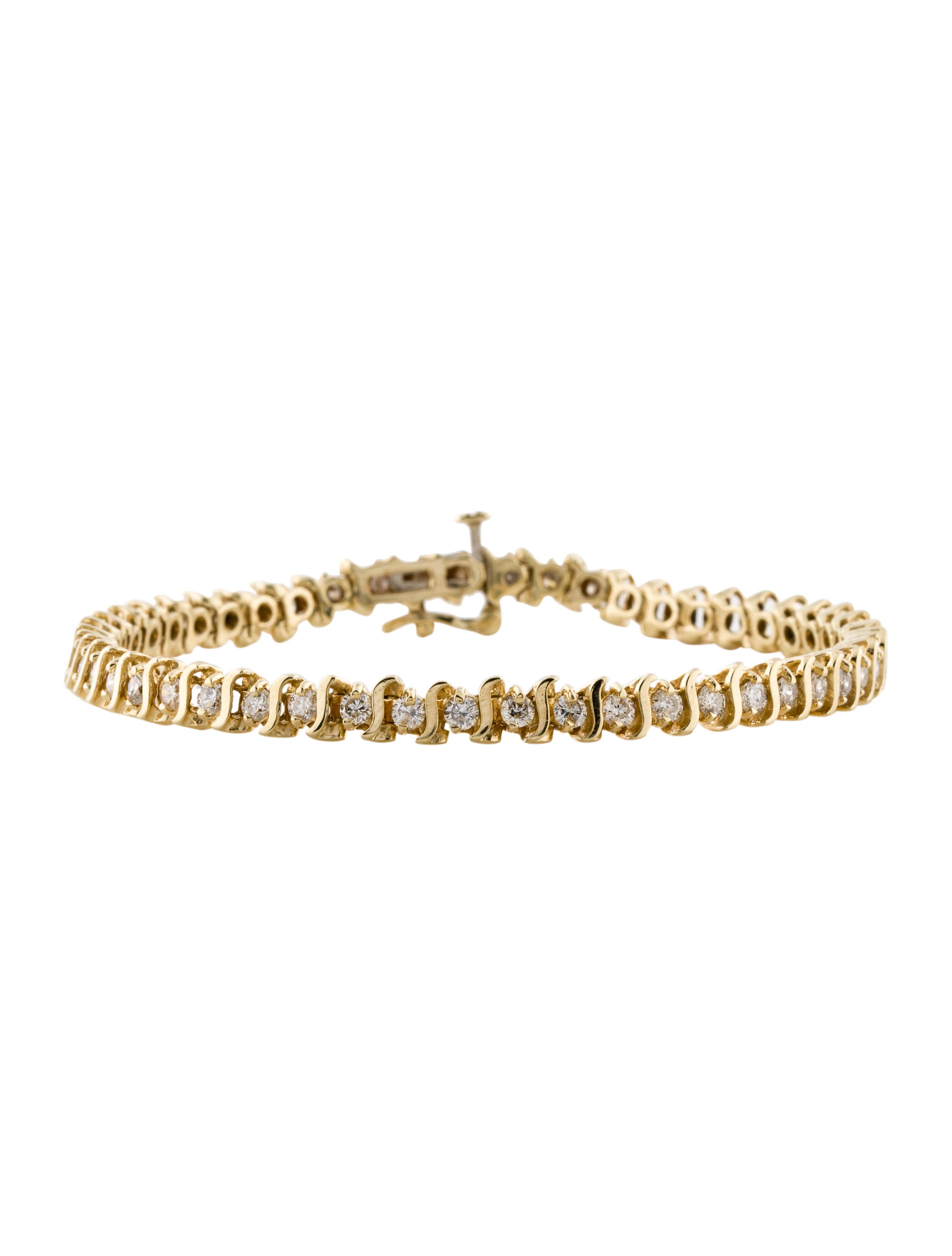 Bracelet 14K 1.78ctw Diamond Link Bracelet 14K Yellow Gold Link