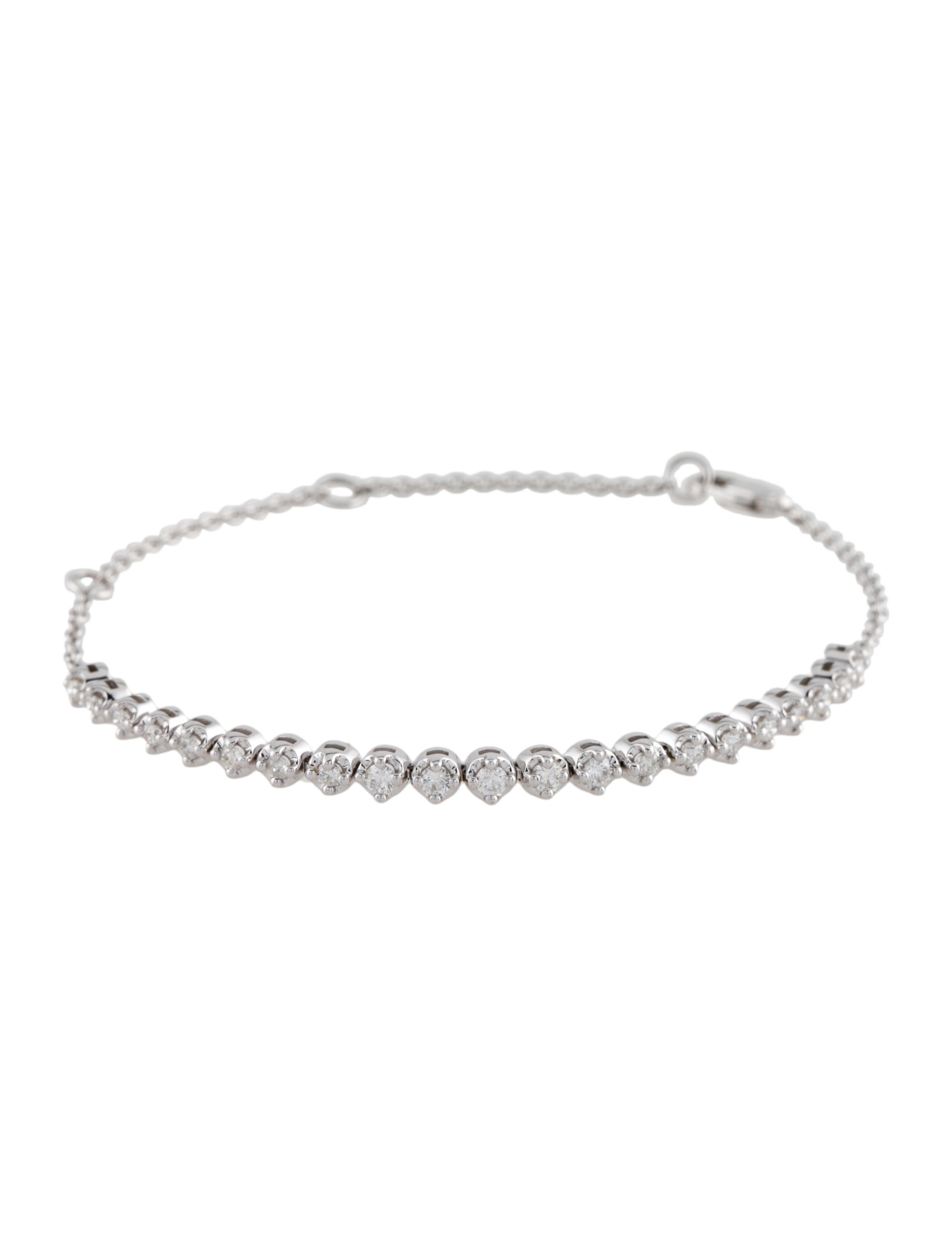 Bracelet 14K 2.36ctw Diamond Tennis Bracelet RhodiumPlated 14K White Gold Link, Bracelets