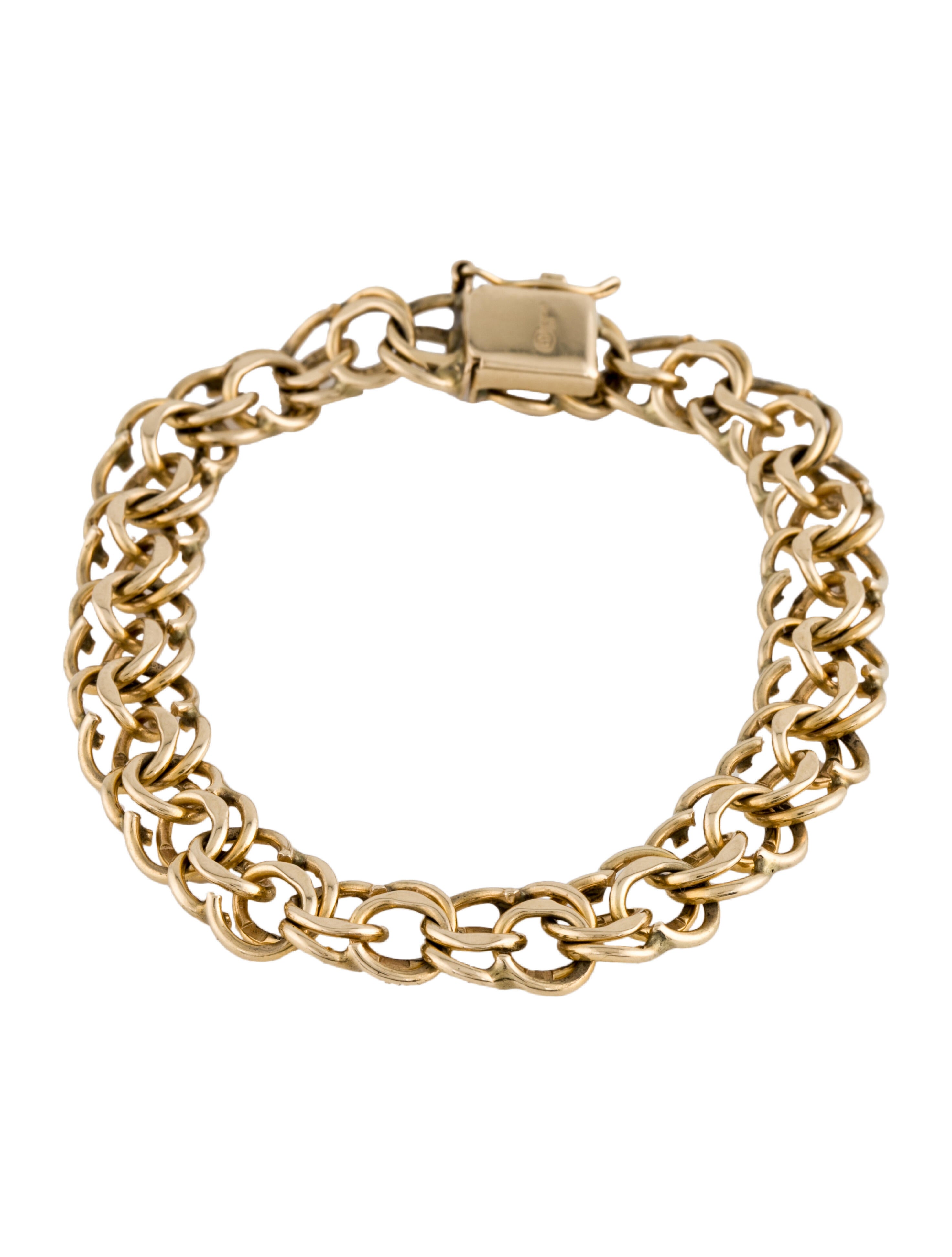 Bracelet 14K Fancy Link Bracelet 14K Yellow Gold Link, Bracelets BRACE117090 The RealReal