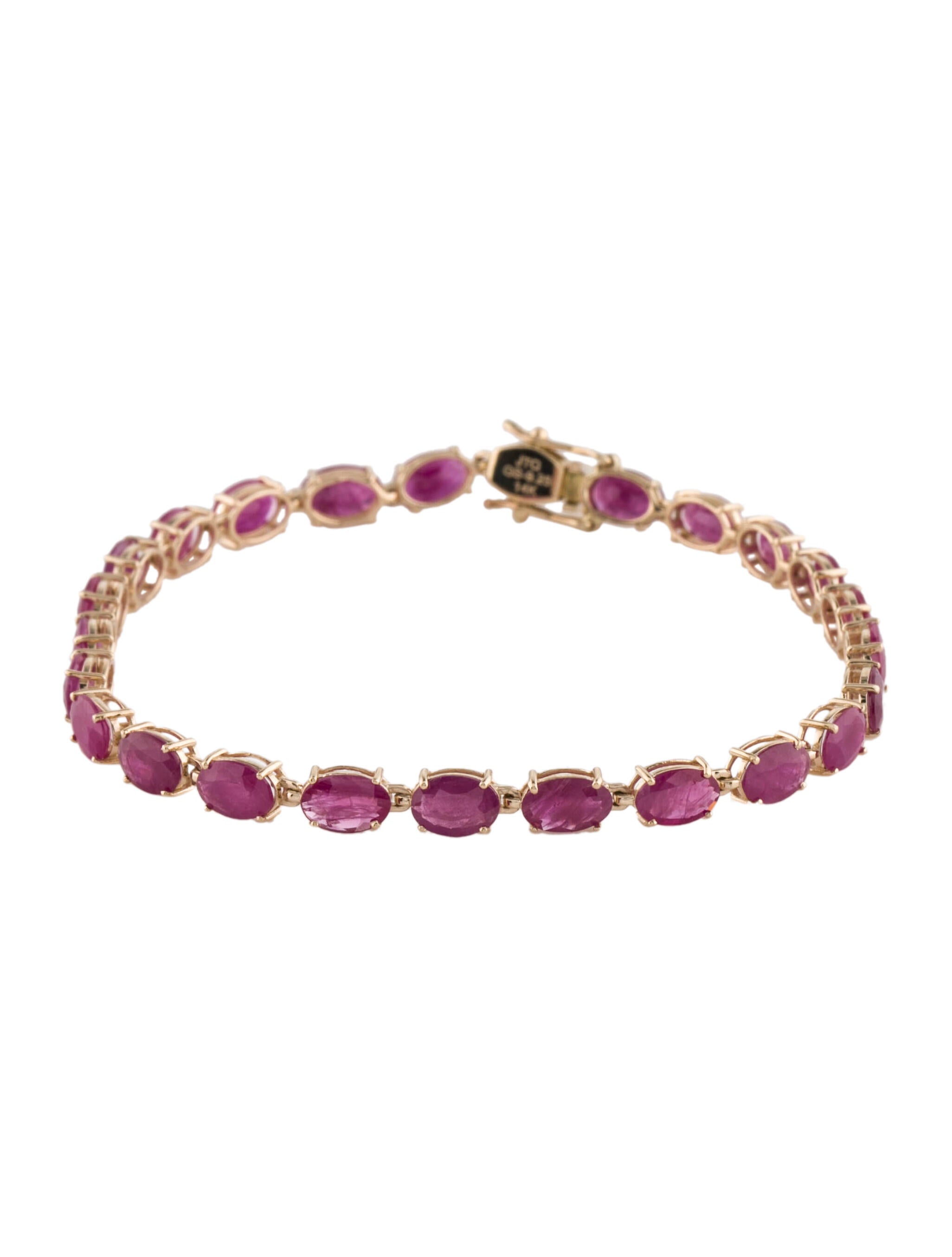 Bracelet 14K 8.40ctw Ruby Link Bracelet