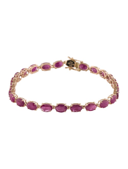 Bracelet 14K 8.40ctw Ruby Link Bracelet