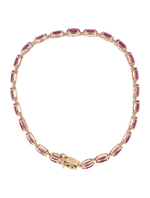Bracelet 14K 8.40ctw Ruby Link Bracelet