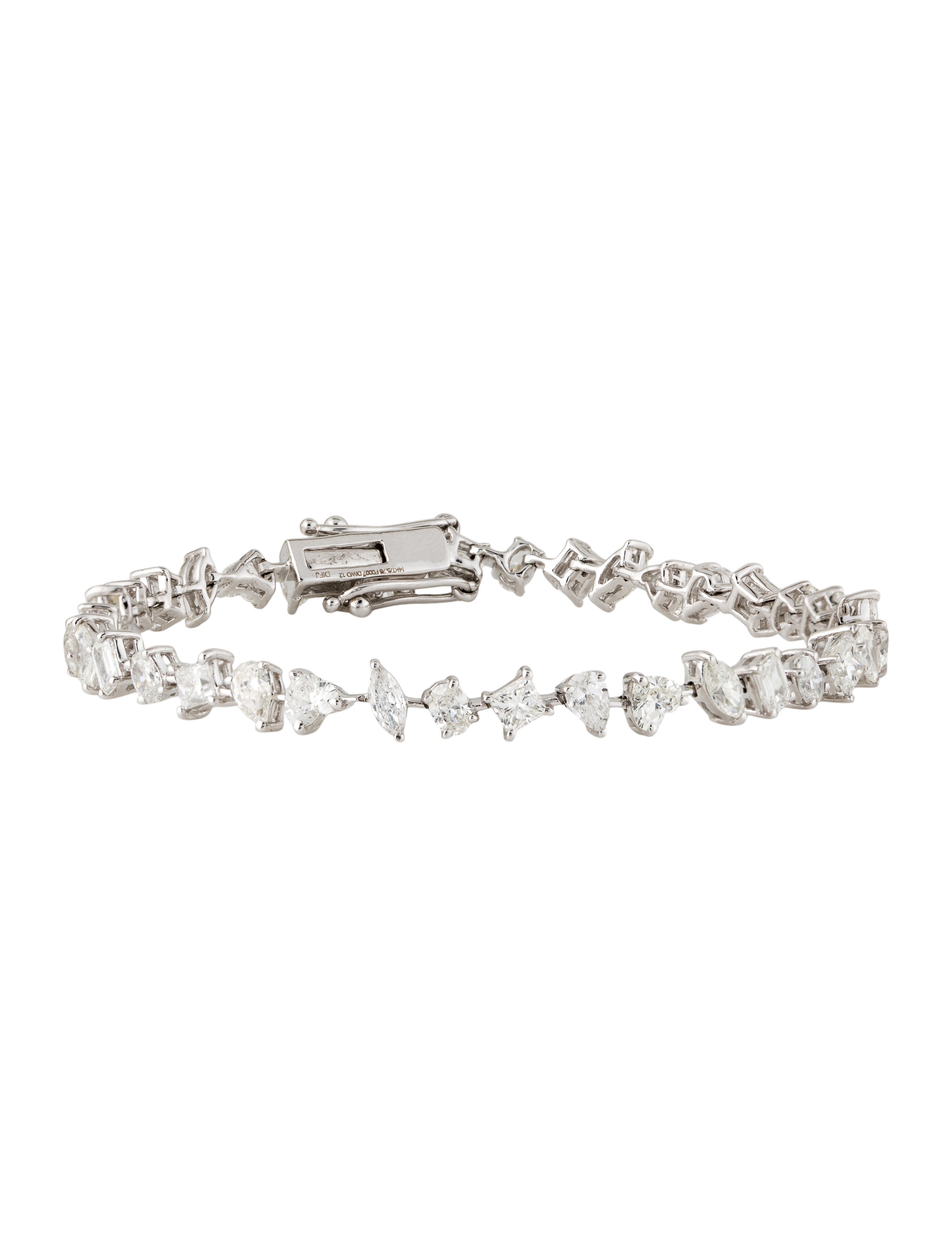 Bracelet 14K 5.76ctw Diamond Mixed Cut Link