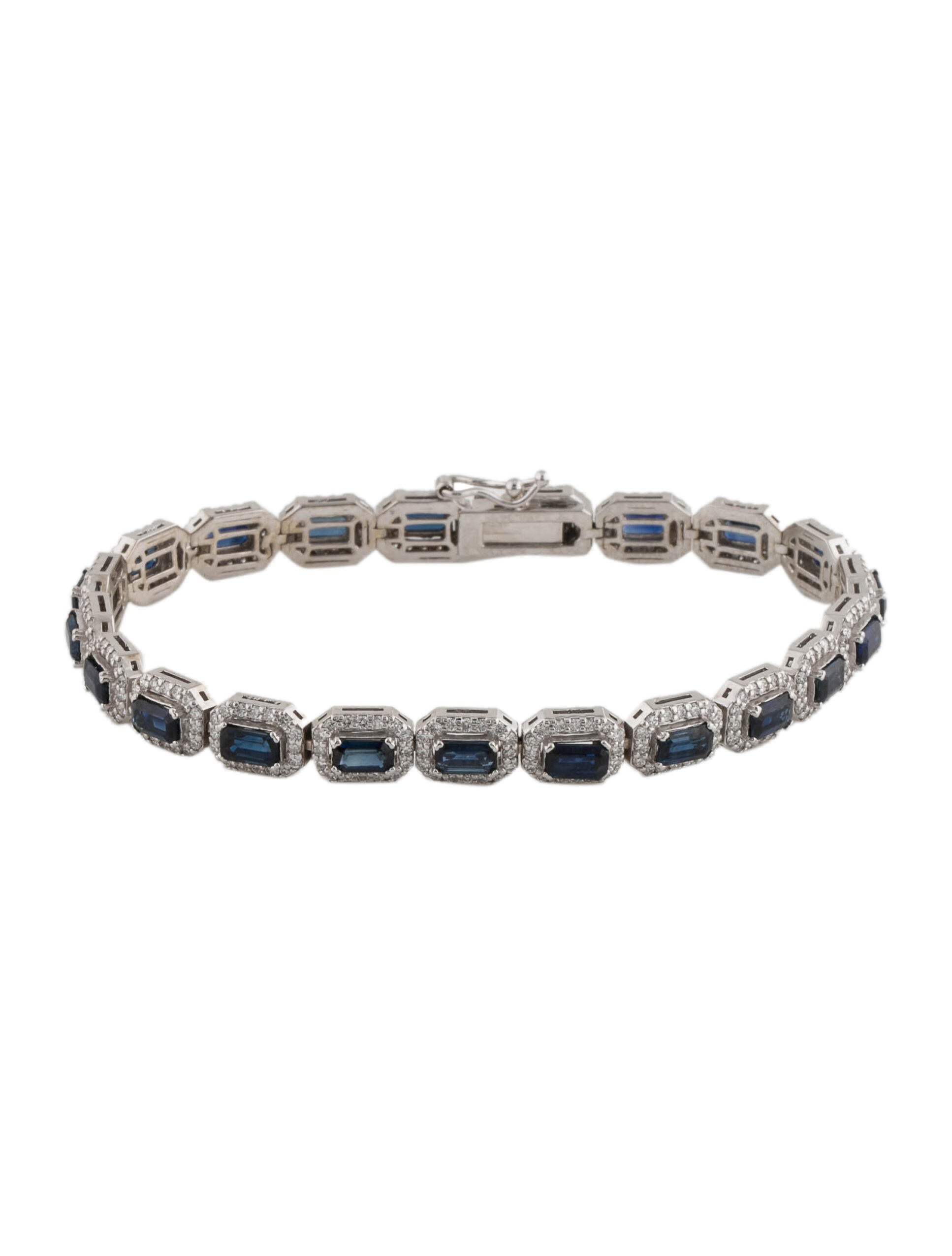 Bracelet 14K Sapphire & Diamond Tennis