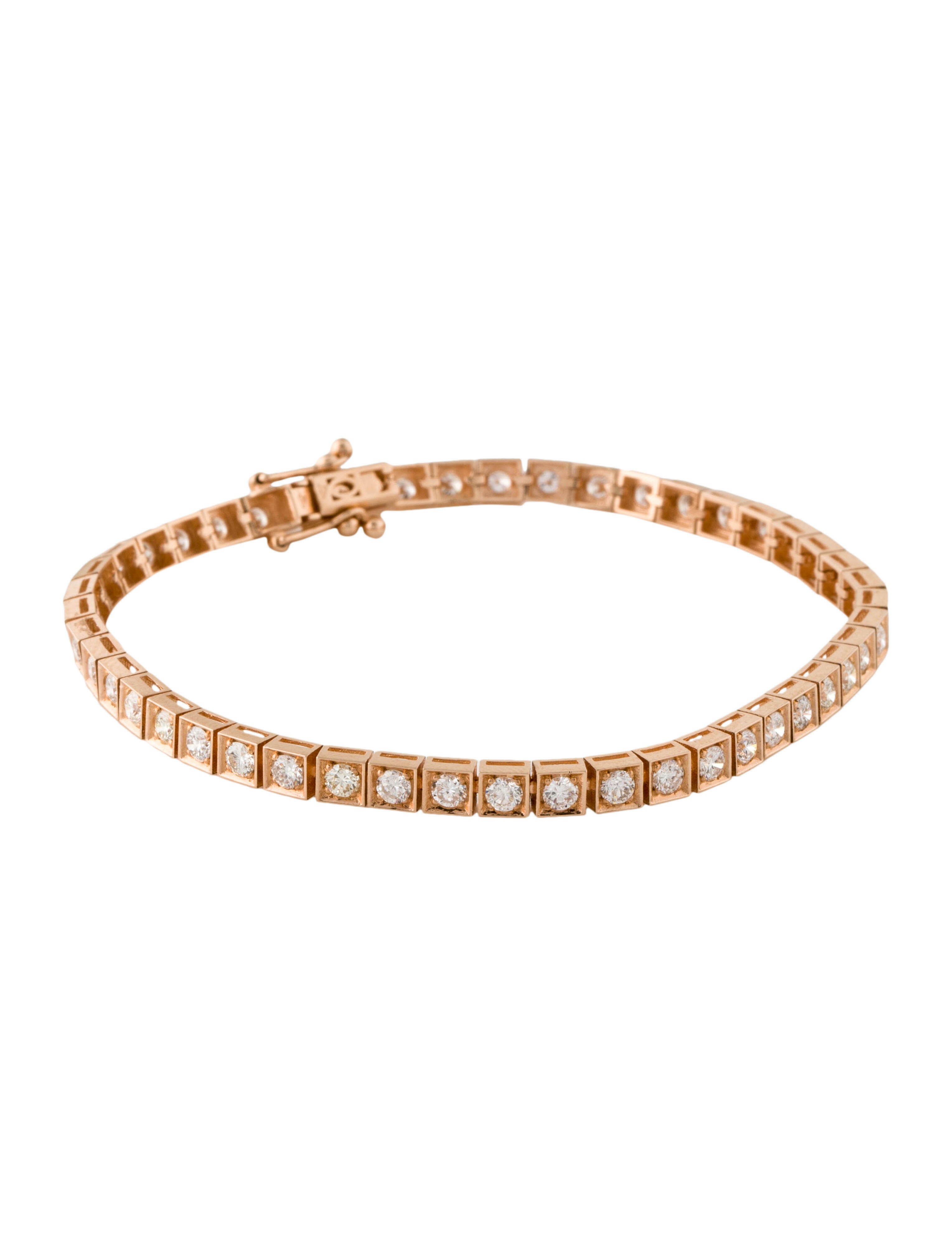 Bracelet 14K 3.43ctw Diamond Tennis Link
