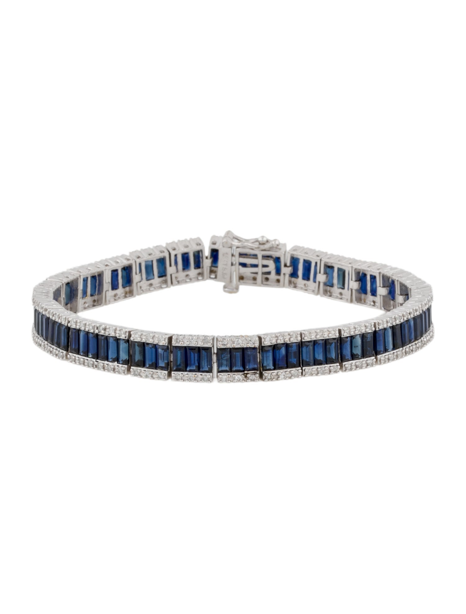 Bracelet 14K Sapphire & Diamond Link