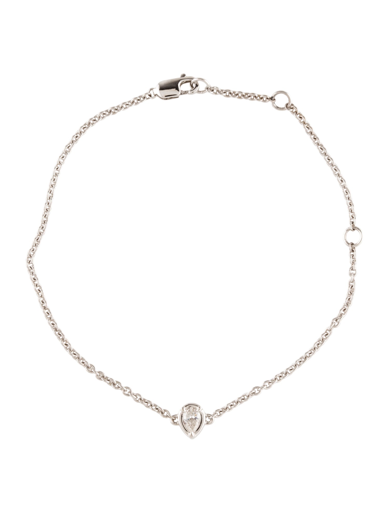 Bracelet 18K Diamond Charm Bracelet RhodiumPlated 18K White Gold