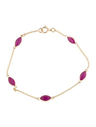 Bracelet 14K 3.72ctw Ruby Link Bracelet