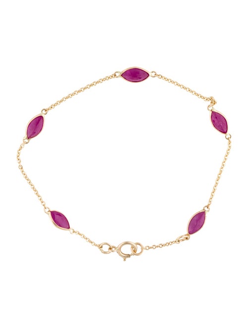 Bracelet 14K 3.72ctw Ruby Link Bracelet