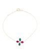Bracelet 14K Ruby & Emerald Station Bracelet