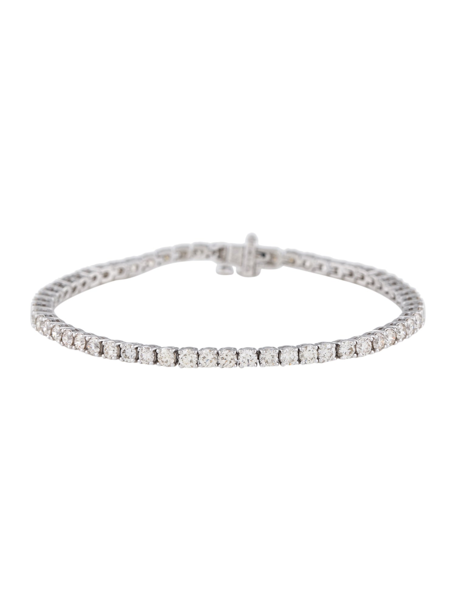 Bracelet 14K 4.00ctw Diamond Tennis Link Bracelet 14K White Gold Link, Bracelets BRACE126818