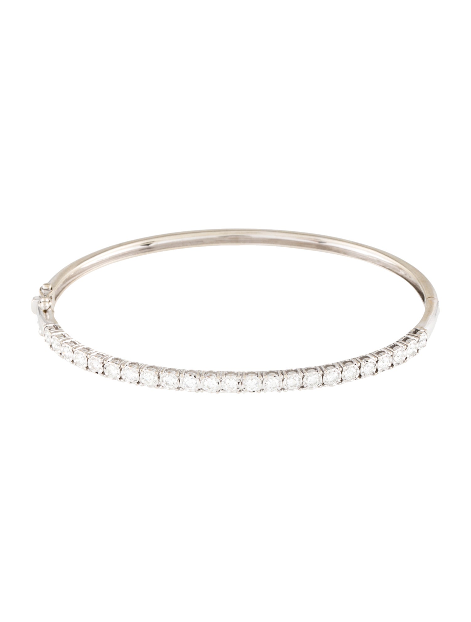 Bracelet Shy Creation 14K Diamond Hinged Bangle Bracelet