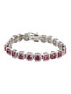 Bracelet 14K Ruby & Diamond Link Bracelet