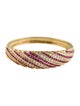 Bracelet 18K 12.00ctw Ruby & Diamond Hinged Bangle Bracelet