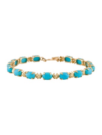 Bracelet 14K Turquoise Link Bracelet
