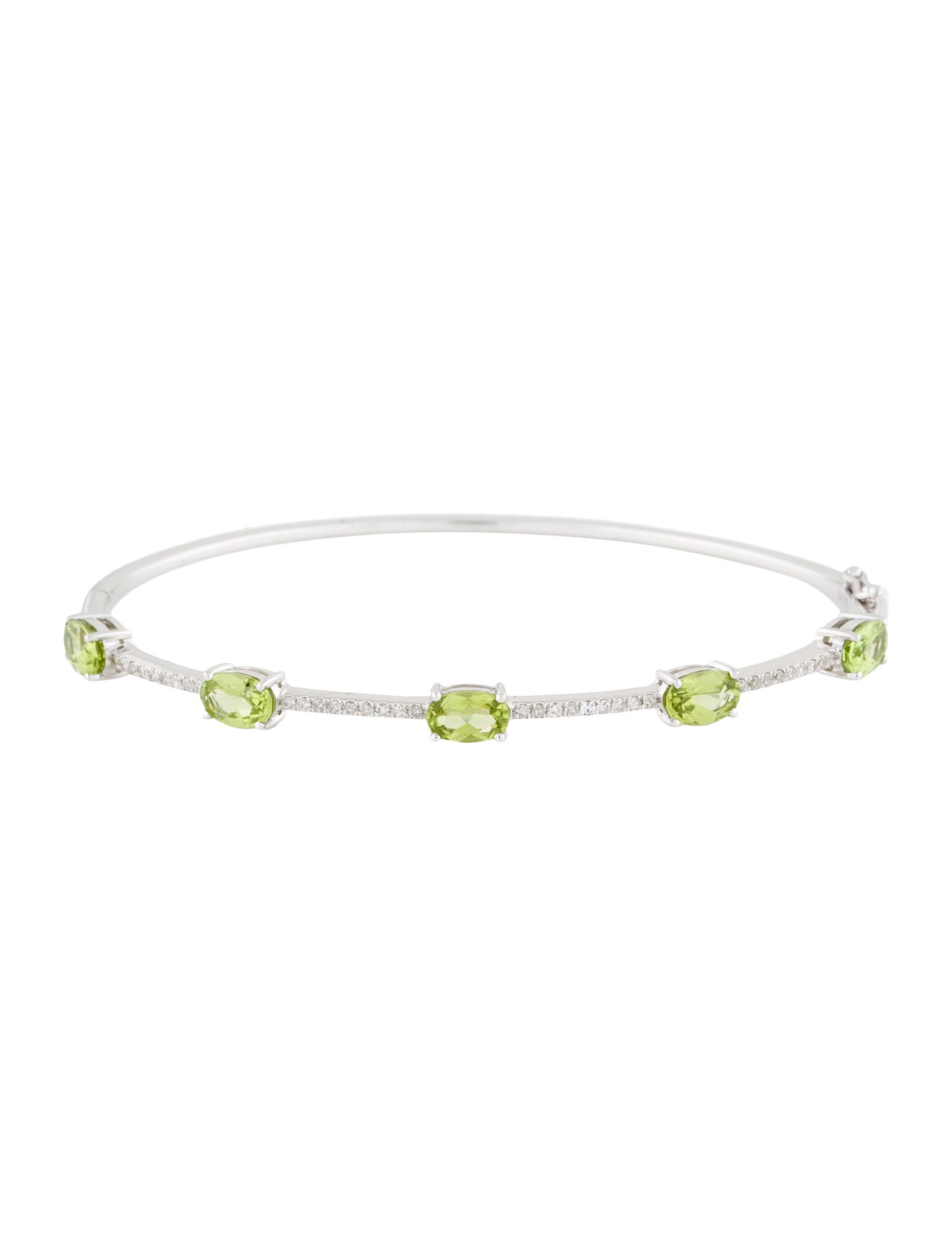 Bracelet 14K Peridot & Diamond Bangle Bracelet
