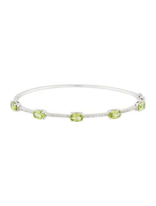 Bracelet 14K Peridot & Diamond Bangle Bracelet