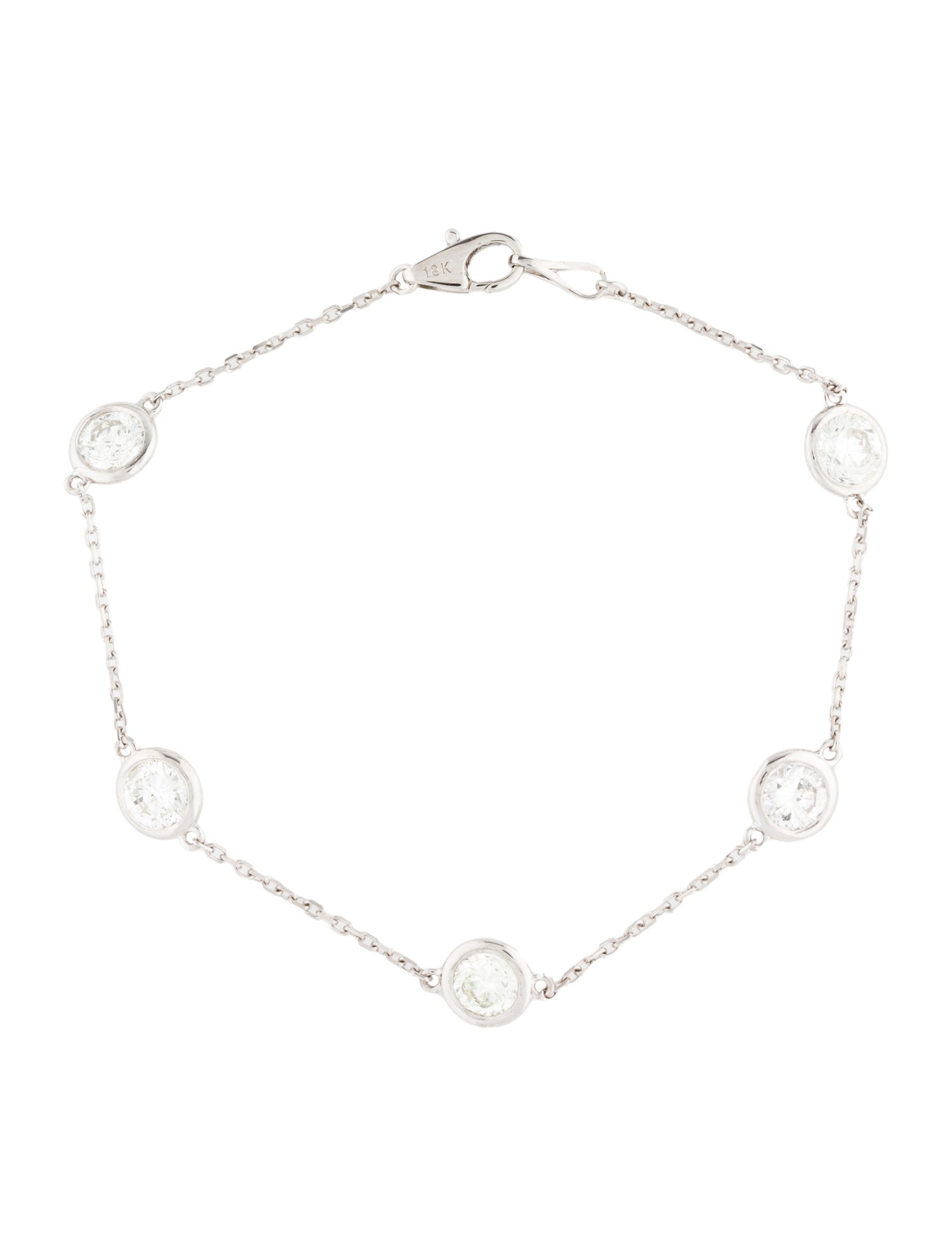Bracelet 18K 2.65ctw Diamond Station
