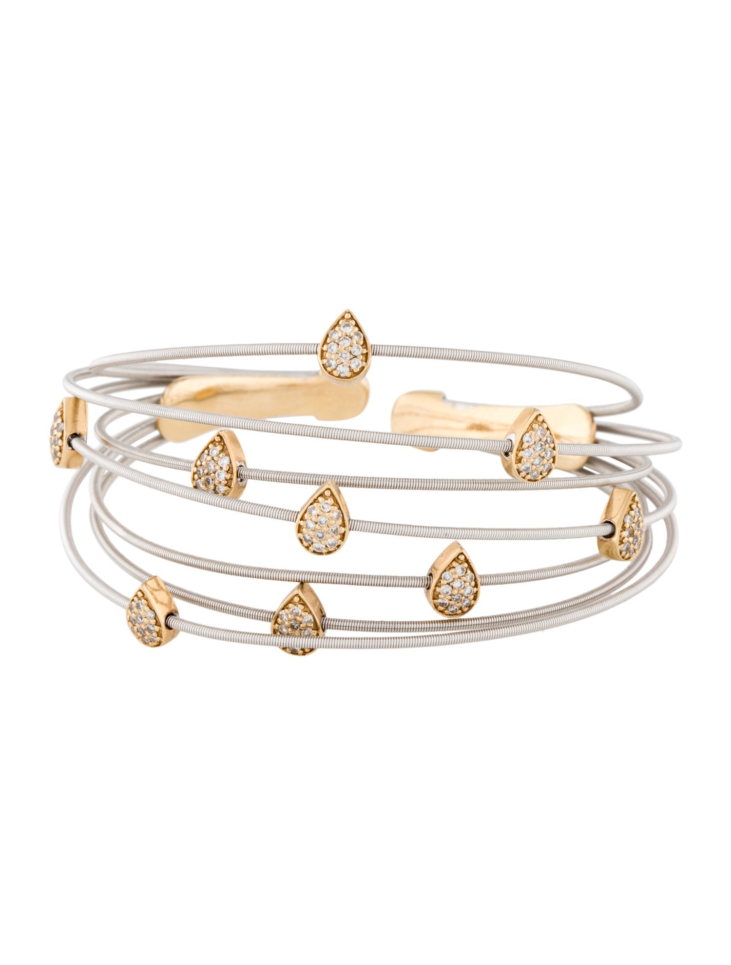 Bracelet 14K Diamond Cuff Bracelet