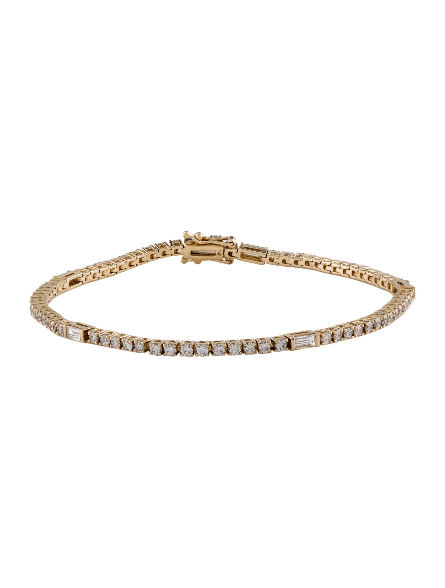 Bracelet 14K Diamond Tennis Link Bracelet