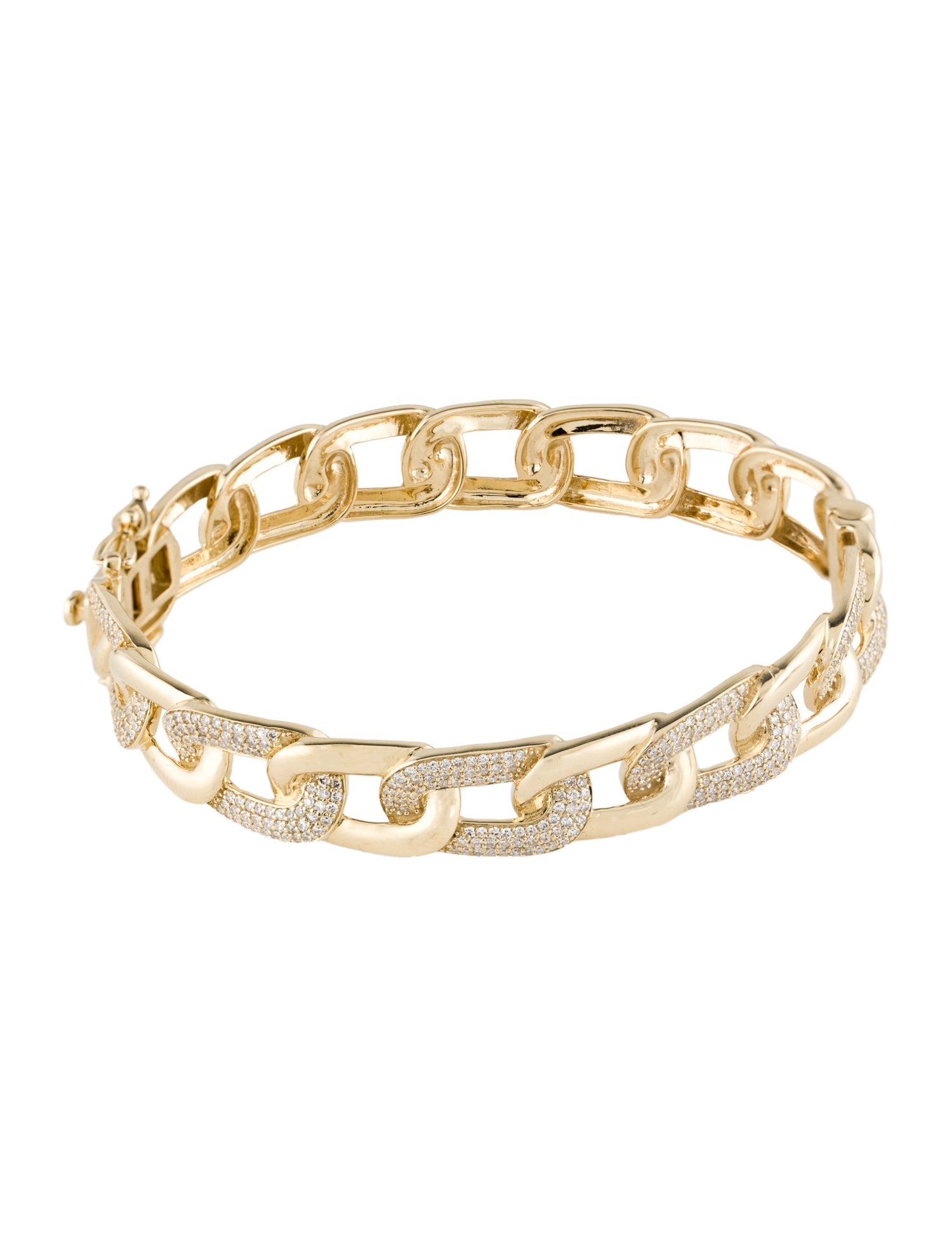Bracelet 14K 1.20ctw Diamond Link Bangle Bracelet