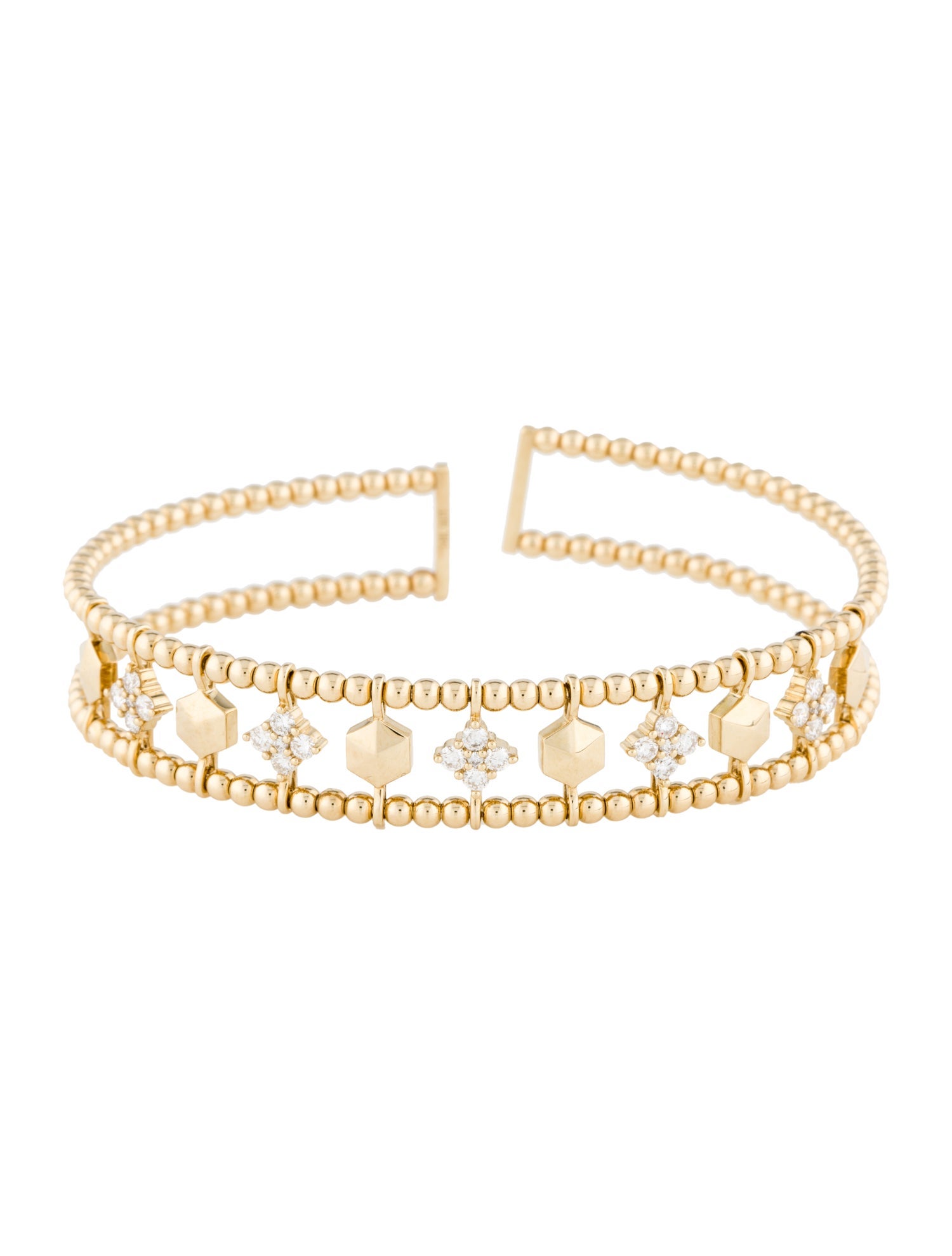 Bracelet 14K Diamond Cuff Bracelet