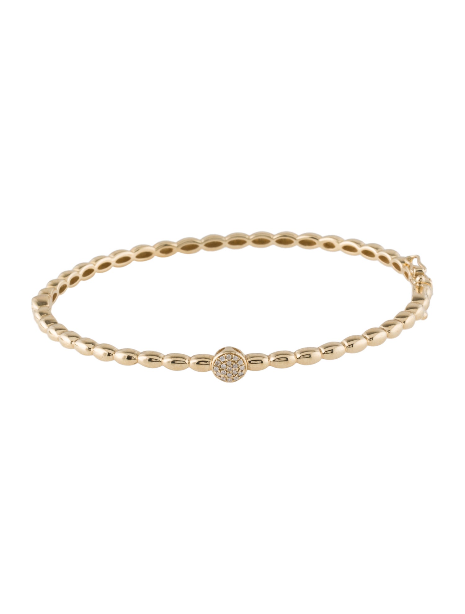 Bracelet 14K Diamond Station Bangle